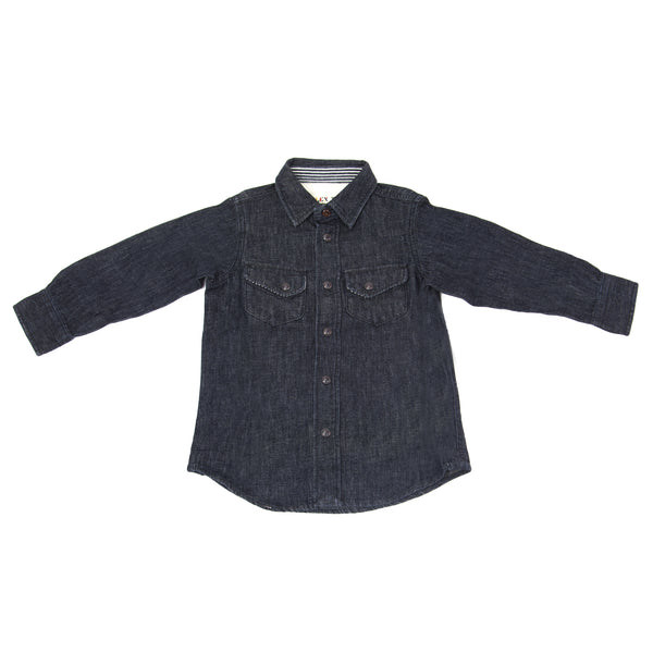 Alex Mill Little Boys' Denim Western Shirt Sz 2 Indigo