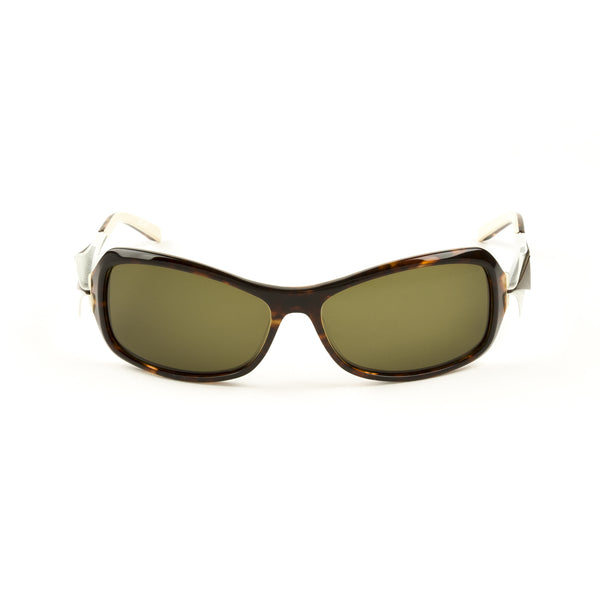 BOZ Women's New York Rectangular Sunglasses 59mm Ivory/Brown