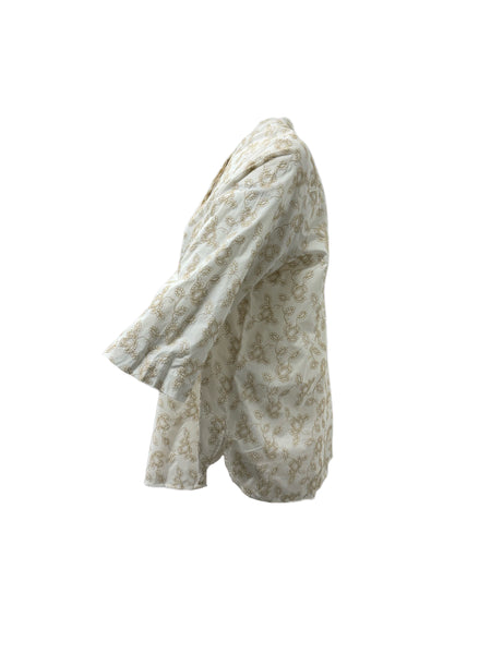 Marina Rinaldi Women's Beige Bozzolo Button Down Shirt NWT