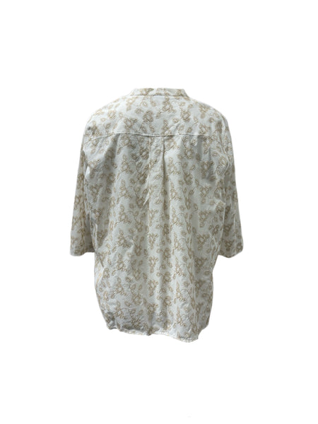 Marina Rinaldi Women's Beige Bozzolo Button Down Shirt NWT