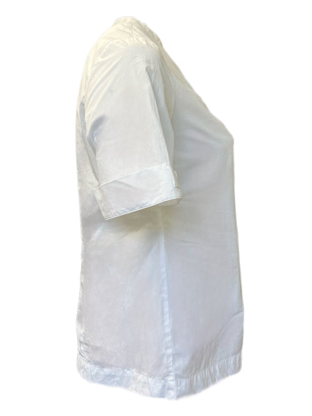 Marina Rinaldi Women's White Brenda Button Down Cotton Shirt Size 12W/21 NWT