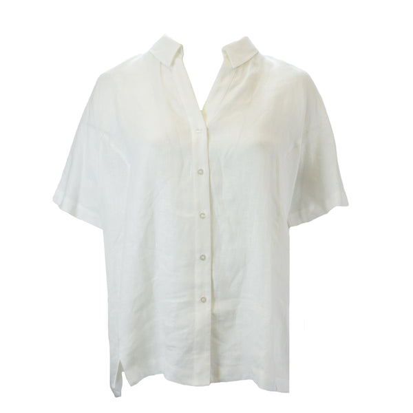 MARINA RINALDI Women's Brera Flax Blouse $295 NWT