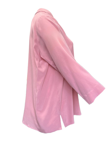 Marina Rinaldi Women's Pink Brina Silk Shirt NWT