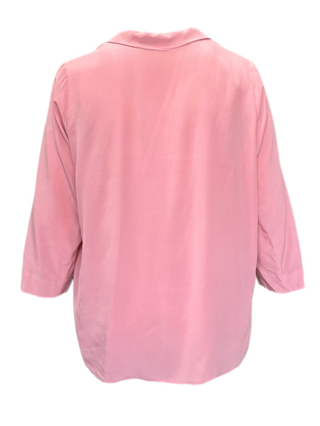 Marina Rinaldi Women's Pink Brina Silk Shirt NWT