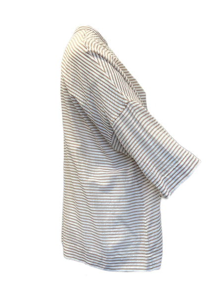 Marina Rinaldi Women's Beige Brioso Cotton Shirt NWT