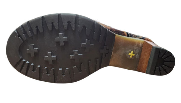 Dr. Martens Women's Brown Pony Hair Darcie 3.5" Heel Boots Size US 9 NWB