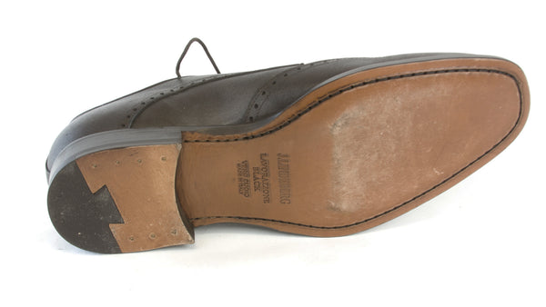 J. LINDEBERG Men's Black Brogue 5 Saffiano Leather Shoes Sz 11 $495 NIB