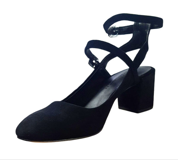 REBECCA MINKOFF Women's Black Kid Suede Brooke Sandals #670600 NWB