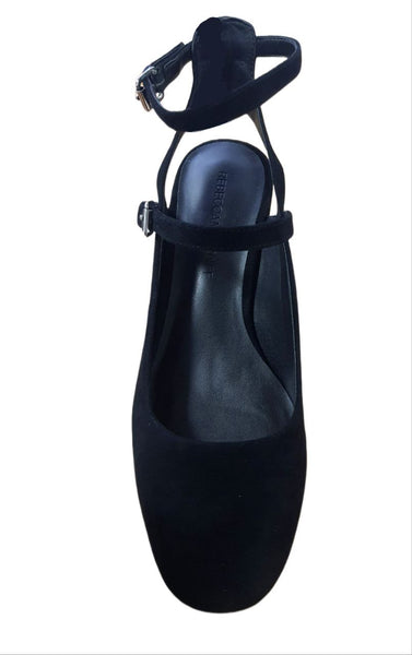 REBECCA MINKOFF Women's Black Kid Suede Brooke Sandals #670600 NWB