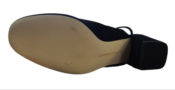 REBECCA MINKOFF Women's Black Kid Suede Brooke Sandals #670600 NWB