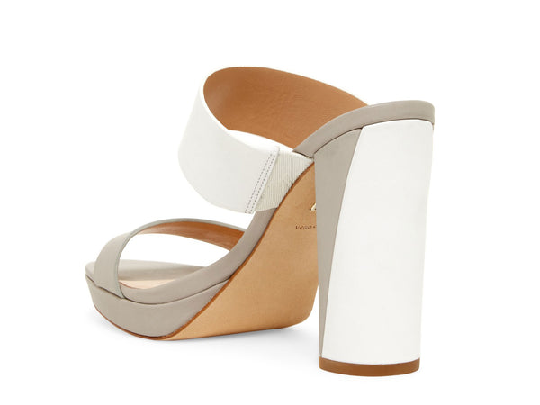 DIANE VON FURSTENBERG Women's Taupe/White Bruges Sandals $328 NEW