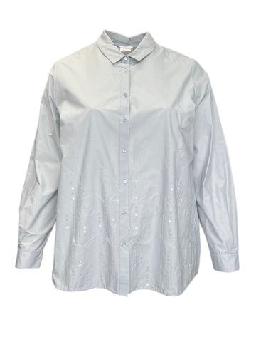 Marina Rinaldi Women's Blue Bucaneve Button Down Shirt NWT