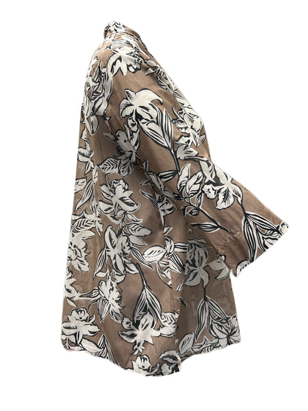 Marina Rinaldi Women's Brown Bucolico Cotton Shirt NWT