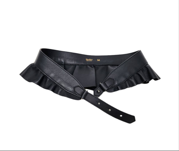 Max Mara Women's Ultramarine Burgos Leather Closure Belt NWT