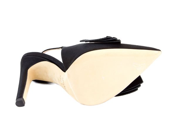 Max Mara Women's Bussola Satin Slingback Pumps