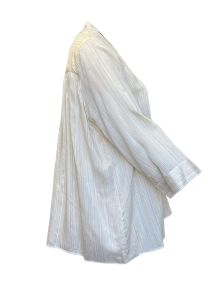 Marina Rinaldi Women's Beige Byron Button Down Shirt NWT