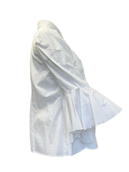 Marina Rinaldi Women's White Byron Cotton Shirt NWT