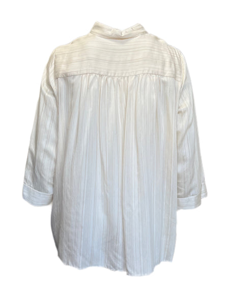 Marina Rinaldi Women's Beige Byron Button Down Shirt NWT