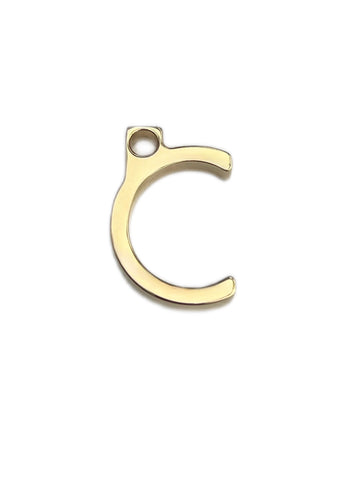 Max Mara Women's Gold Letter Alphabet C Pendant Charm NWT