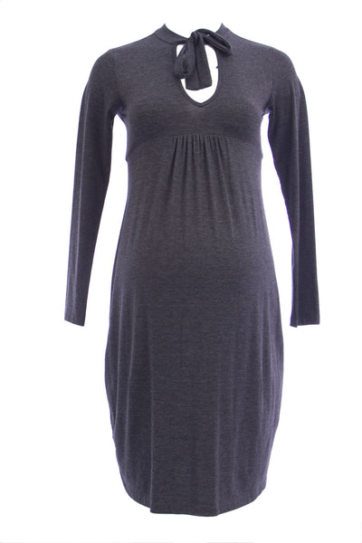 OLIAN Maternity Women's Tie Neck Empire Waist Dress $130 NWT