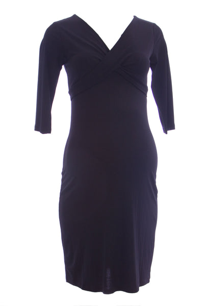 OLIAN Maternity Women's Criss Cross Tie 3/4 Sleeve Dress $139 NWT