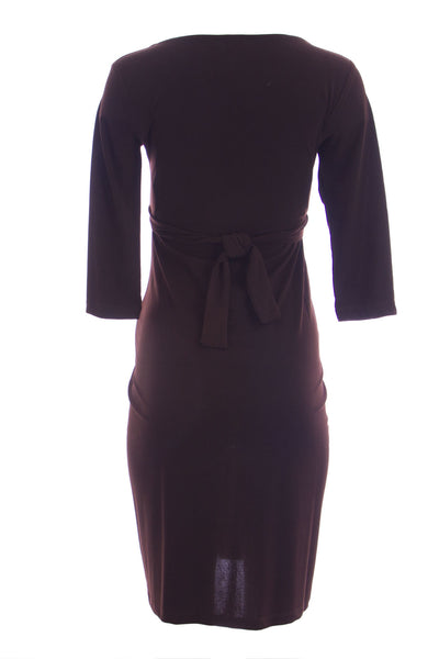 OLIAN Maternity Women's Criss Cross Tie 3/4 Sleeve Dress $139 NWT