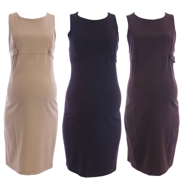 OLIAN Maternity Women's Princess Panel Sleeveless Sheath Dress $148 NWT
