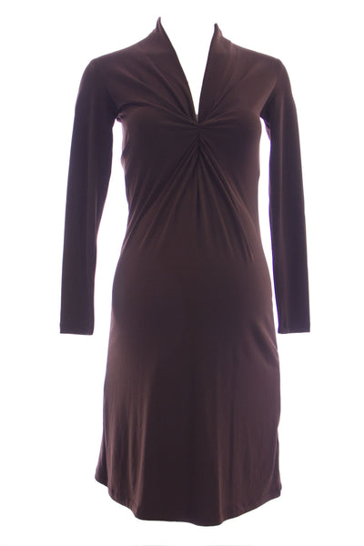 OLIAN Maternity Women's Twist Accent Front Long Sleeve Dress $138 NWT