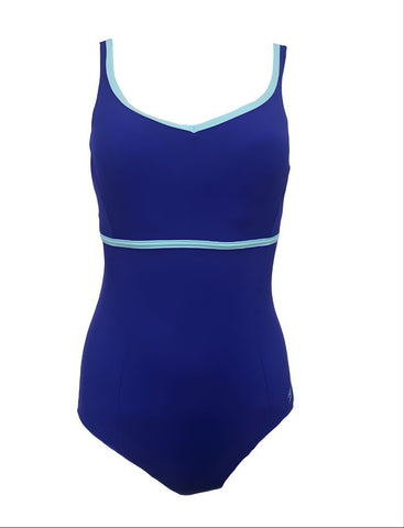 SPEEDO Women's Blue Fitness Hydro Bra One Piece Swimsuit #7237116 10 NWT