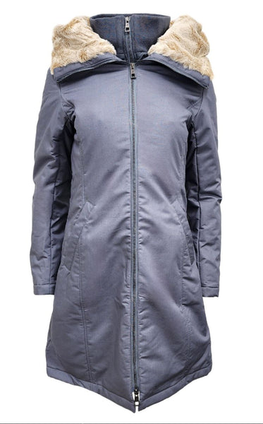 HoodLamb Women's Grey 2-1 Long Natural Hemp Inner Vest Puffer NWT