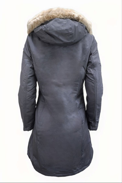 HoodLamb Women's Grey 2-1 Long Natural Hemp Inner Vest Puffer NWT