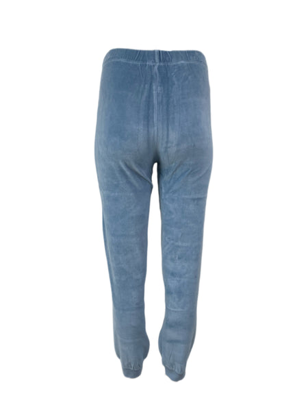 SUZIE KONDI Women's Chambray Velour Slim Track Pants #FW19 XS NWT