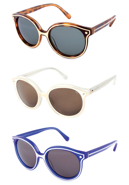 REBECCA MINKOFF Cornelia Round Metal Accent Sunglasses $180 NEW