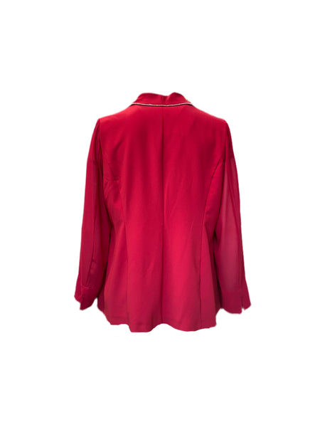 Marina Rinaldi Women's Red Calle Button Closure Jacket NWT