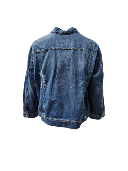 Marina Rinaldi Women's Blue Camaiore Denim Jacket NWT