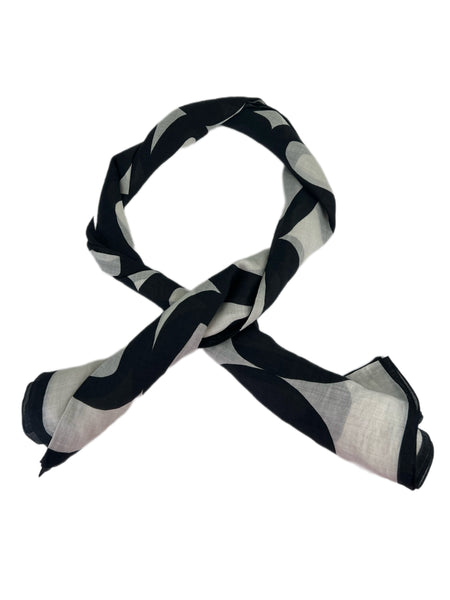 Max Mara Women's Black Cambra Ramie 52x52 Square Scarf NWT