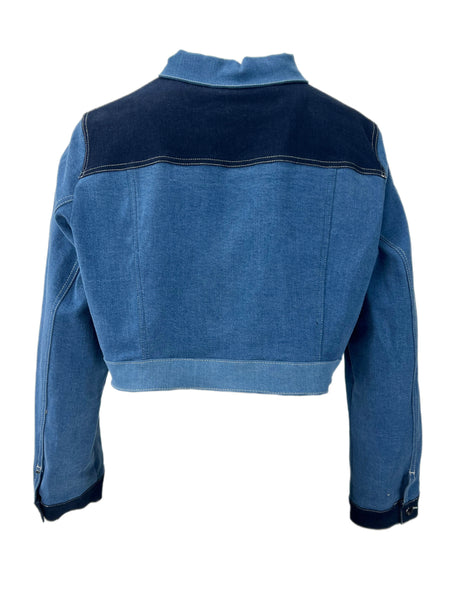 Marina Rinaldi Women's Blue Camera Button Down Denim Jacket