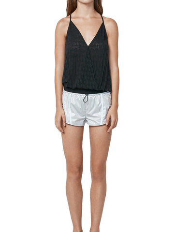 REBECCA MINKOFF Women's Silver Active Cameron Shorts $108 NWT