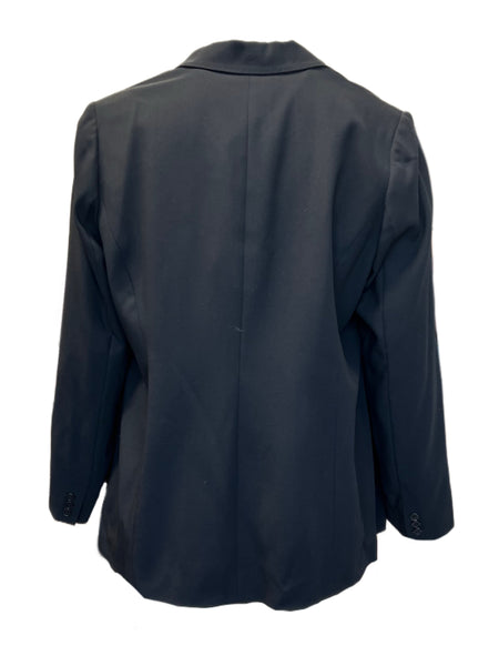 Marina Rinaldi Women's Black Camila  Button Closure Jacket NWT