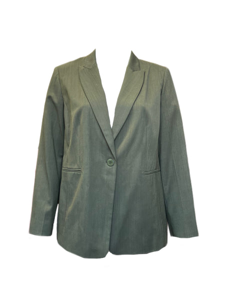 Marina Rinaldi Women's Green Cammeo Button Closure Jacket NWT