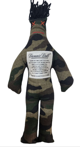 DAMMIT! DOLLS Stress Relief Squishy Classic Camo Doll Gag Gift 12" NWT