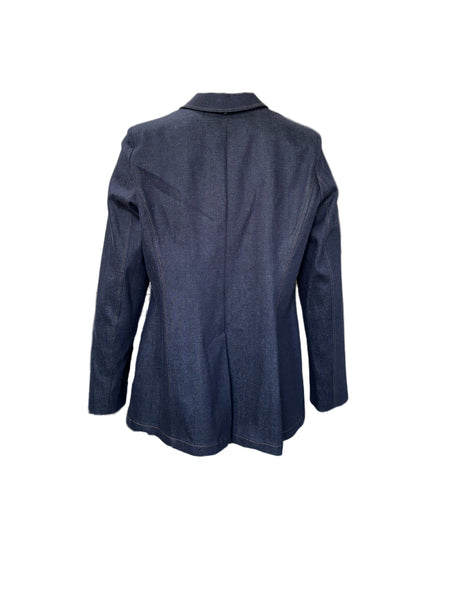 Marina Rinaldi Women's Blue Canada Button Closure Jacket NWT