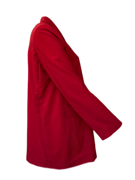 Marina Rinaldi Women's Red Candela Virgin Wool Blazer NWT