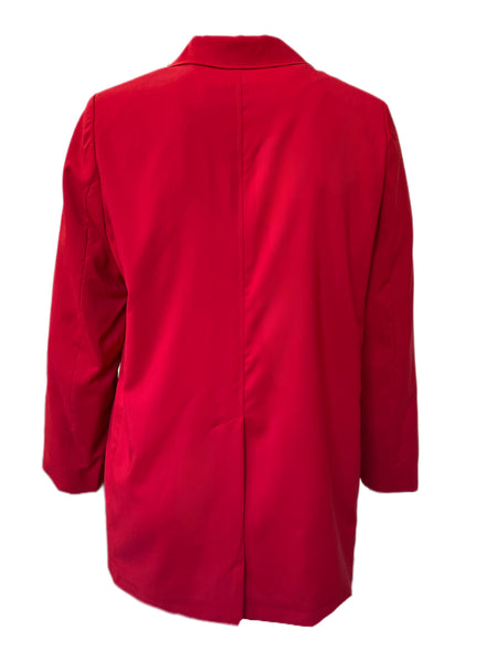 Marina Rinaldi Women's Red Candela Virgin Wool Blazer NWT