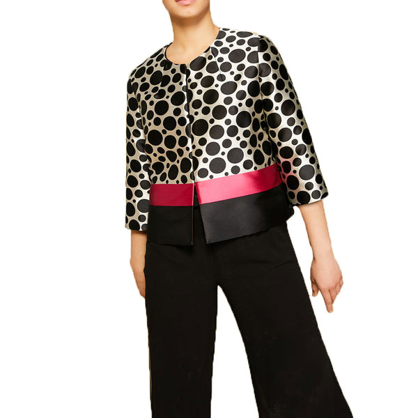 MARINA RINALDI Women's Candore Cropped Jacket $395 NWT