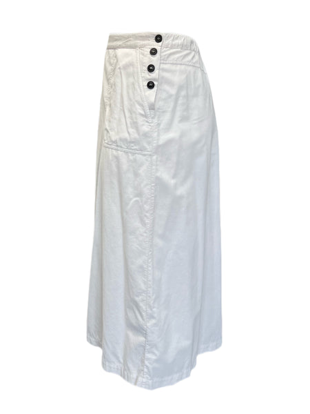 Marina Rinaldi Women's Ivory Candore Button Closure Skirt NWT