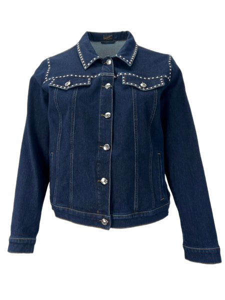Marina Rinaldi Women's Blue Canguro Denim Jacket NWT