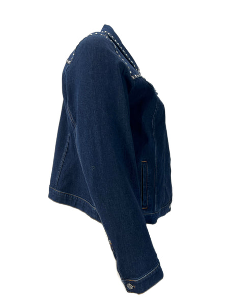 Marina Rinaldi Women's Blue Canguro Denim Jacket NWT