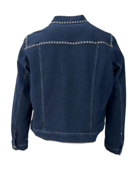 Marina Rinaldi Women's Blue Canguro Denim Jacket NWT
