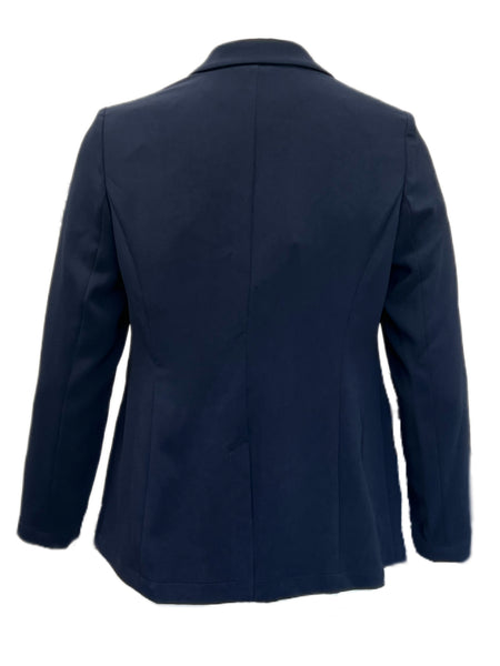 Marina Rinaldi Women's Navy Cannes Button Front Blazer NWT